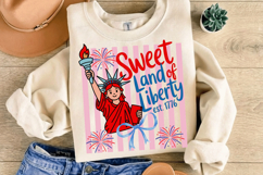 Sweet Land of Liberty Stripes PNG T-Shirt|4th of July PNG Product Image 5