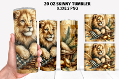 Lion Skinny Tumbler 20oz Wrap Design, Animals Tumbler Wrap Product Image 1