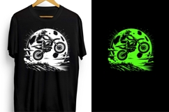 Night Adventure Trail Rider Silhouette Vector Product Image 5