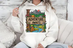 Adventure Awaits PNG, Vintage Mountain Camping Sublimation Product Image 7