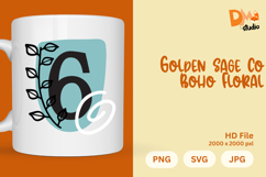 Golden Sage Co Boho Floral Monogram Product Image 1