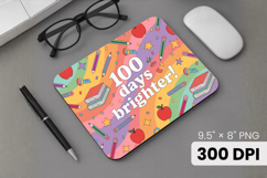 100 days of school Mouse Pad, Teacher PNG Sublimation Design Product Image 1