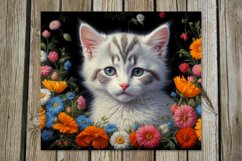 Cats &amp; flowers | skinny tumbler Sublimation design bundle Product Image 7