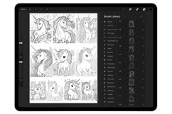 55 Procreate Unicorns Stamp Brushes Product Image 2