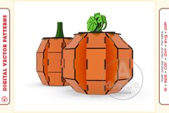 Pumpkin Halloween gift box v58 laser cut file Glowforge SVG Product Image 7