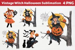 Vintage Witch Halloween Sublimation PNG Product Image 1