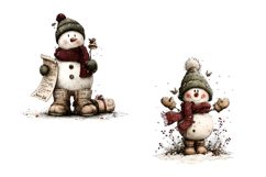 Whimsical Snowman, JPG, Junk Journal Product Image 6