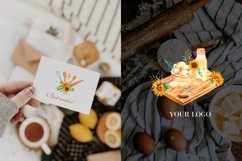 Watercolor bakery clipart, Hand drawn bakery logo PNG set Product Image 7