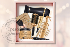 Luxury Hair Salon Sublimation PNG Black Gold Design Clipart Product Image 3