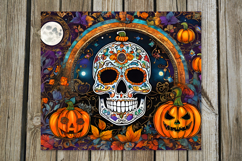 Sugar Skulls | 4 Halloween Skinny tumbler designs PL2 Product Image 3