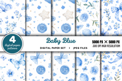 Baby Blue Digital Paper JPG Product Image 1