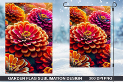 Flowers Garden Flag Sublimation| Summer Garden Flag PNG Product Image 1