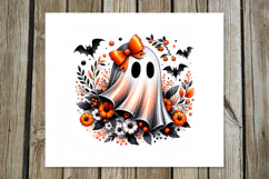 Cute ghost | Funny Halloween Skinny tumbler sublimation P2 Product Image 3