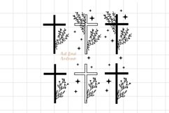 Cross SVG bundle, Floral easter cross designs Product Image 3