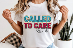 Called To Care PNG, Faux Embroidery Nurse Sublimation Product Image 6