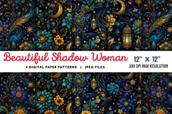 Beautiful Shadow Woman Backgrounds JPG Product Image 1