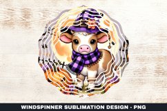 Halloween Cow Wind Spinner Sublimation Design Product Image 1