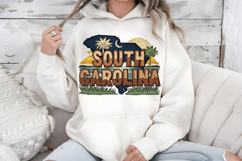 South Carolina State PNG, Vintage Palmetto Deer Sublimation Product Image 7
