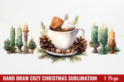 Hand Draw Cozy Christmas Sublimation, PNG Product Image 1