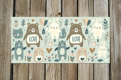 Valentine bear | 4 love scandi Mug Sublimation designs Product Image 3