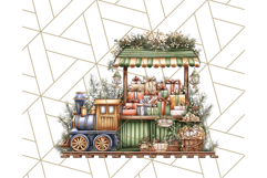 Cozy Christmas Market Stall Clipart PNG, Holiday Art Png Product Image 3