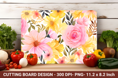 Watercolor Flowers Cutting Board | Cutting Board png Product Image 1