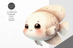 Ocean clipart, Fish clipart, Watercolor clipart Product Image 1