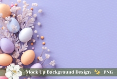 Easter Eggs Background Design, Purple Background Mockup Product Image 1