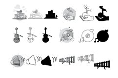 Music Icon Set 2 Procreate Brush Stamps, 105 Music Icons Product Image 7