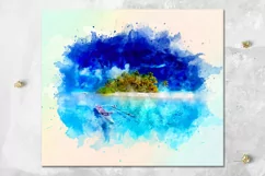 Watercolor Beach life | 8 Skinny Tumbler Sublimation designs Product Image 7