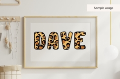 Leopard Print Alphabet SVG Bundle A to Z and 0 to 9 Product Image 7