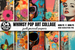 Whimsy Pop Art Collage Journal Patterns PNG Product Image 1