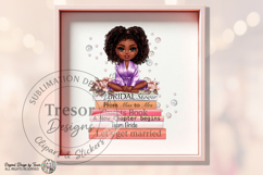 Bride afro american Chibi PNG Bridal Shower stack of Books Product Image 7