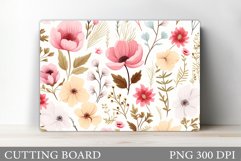 Flowers Cutting Board. Floral Cutting Board Design Product Image 1
