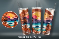 Summer 3D Tumbler Wrap |Tumbler Wrap Sublimation PNG Product Image 3