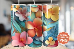 Summer 3D Flowers Tumbler | Summer Tumbler Wrap Product Image 1