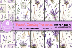 French Country Provence Digital Paper JPG Product Image 1