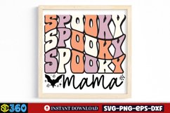 Spooky mama SVG, Retro Halloween SVG Product Image 3