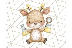 Cute Back to School Animals PNG Clipart with Books & Bags Product Image 3