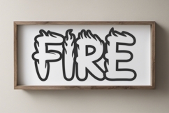 Firestroke Font OTF TTF | Flame Letters SVG Cricut Font Product Image 7