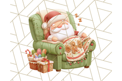 Santa’s Pajama Day Clipart, Cute Christmas Bedtime PNG Product Image 3