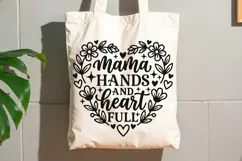 Mama Hands And Heart Full Svg, Mom life Svg, Tired Mom Svg. Product Image 8
