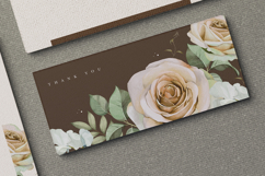 vintage wedding invitation card with roses watercolor Product Image 7