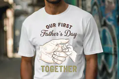 Our First Fathers Day PNG Together Baby Hand Sublimation Product Image 4
