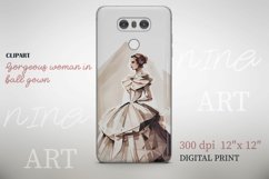 Vintage Watercolor Woman in Ballgown | 8 PNG | VOL 2 Product Image 7