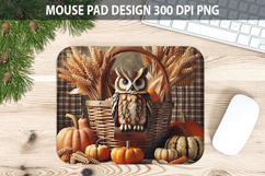 Owl Mouse pad Sublimation - Thanksgiving PNG Design Product Image 1