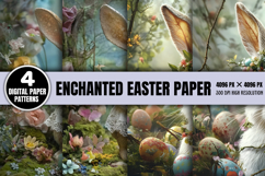 Enchanted Easter Digital Paper Pack PNG Product Image 1