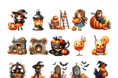 Halloween Clipart Bundle, Halloween PNG Product Image 7