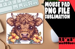 Cute Cow Mouse Pad for PNG Sublimation Product Image 1