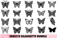 158 Birds &amp; Insects Silhouettes Stencil Mega bundle SVG Product Image 7